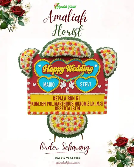 Papan Bunga Pernikahan Jampirejo